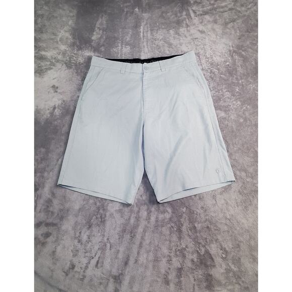 Hang Ten Shorts Men Sz 34 Gray Wharf Hybrid Chino Beach Swim Golf Ca18-23 - Picture 1 of 9